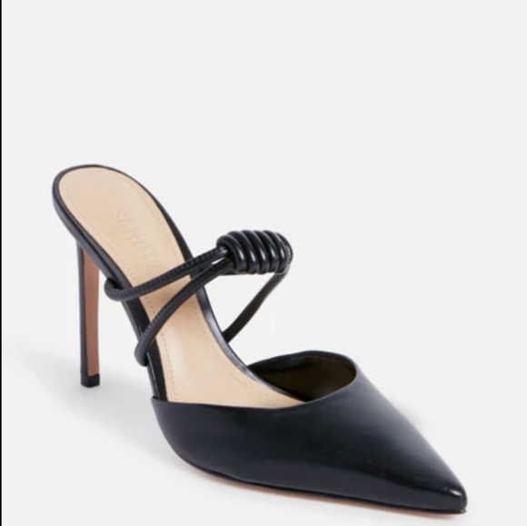 Black Lela Casual Heels Size 8B in Black New in Dust Bag by Schutz - Picture 4 of 7